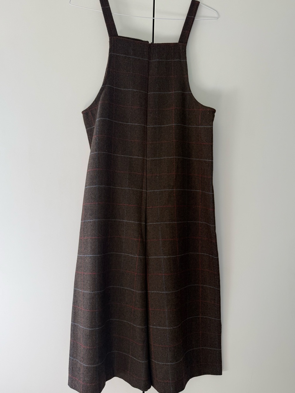 Forever 21 Plaid Herringbone Pinafore Overall jumpsuit- size M